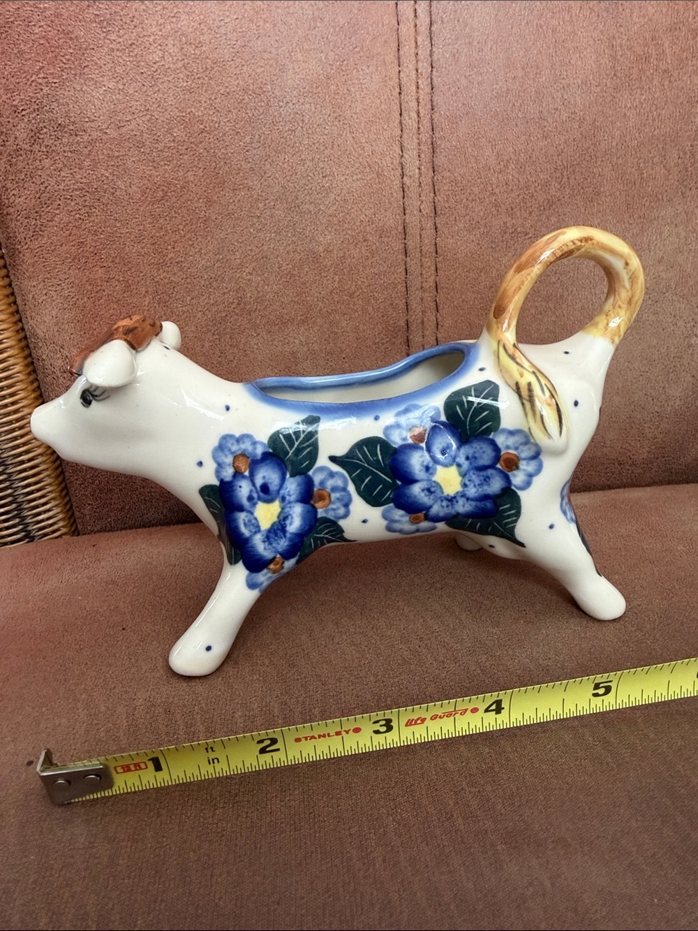 Unikat Polish Pottery Ceramic Cow Creamer